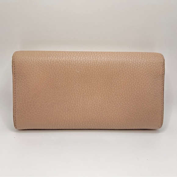 Authenticated GUCCI GG Marmont Leather Bifold Long Wallet Light Pink - Picture 2 of 10